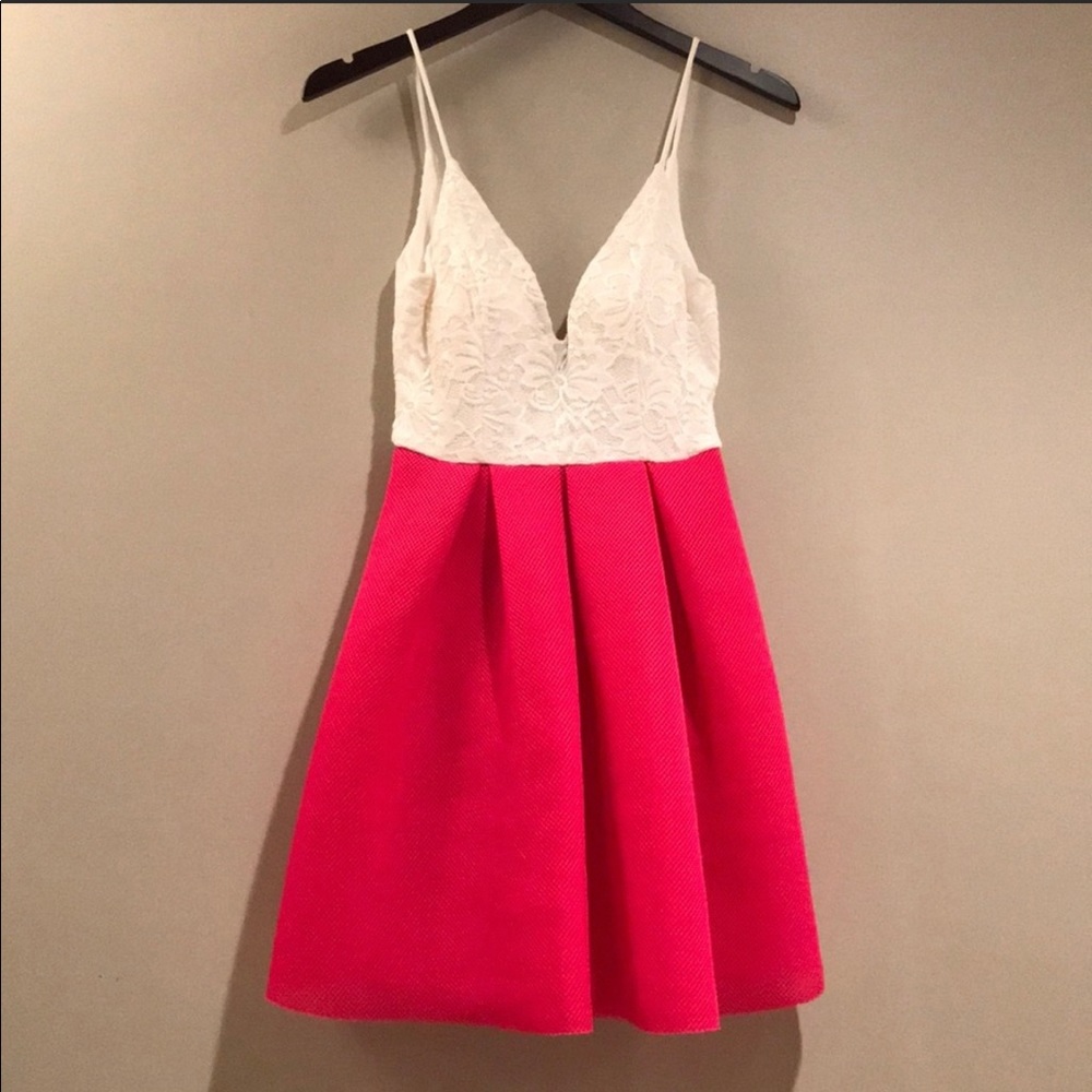 💝TRAC Scuba Lace Fit And Flare Dress